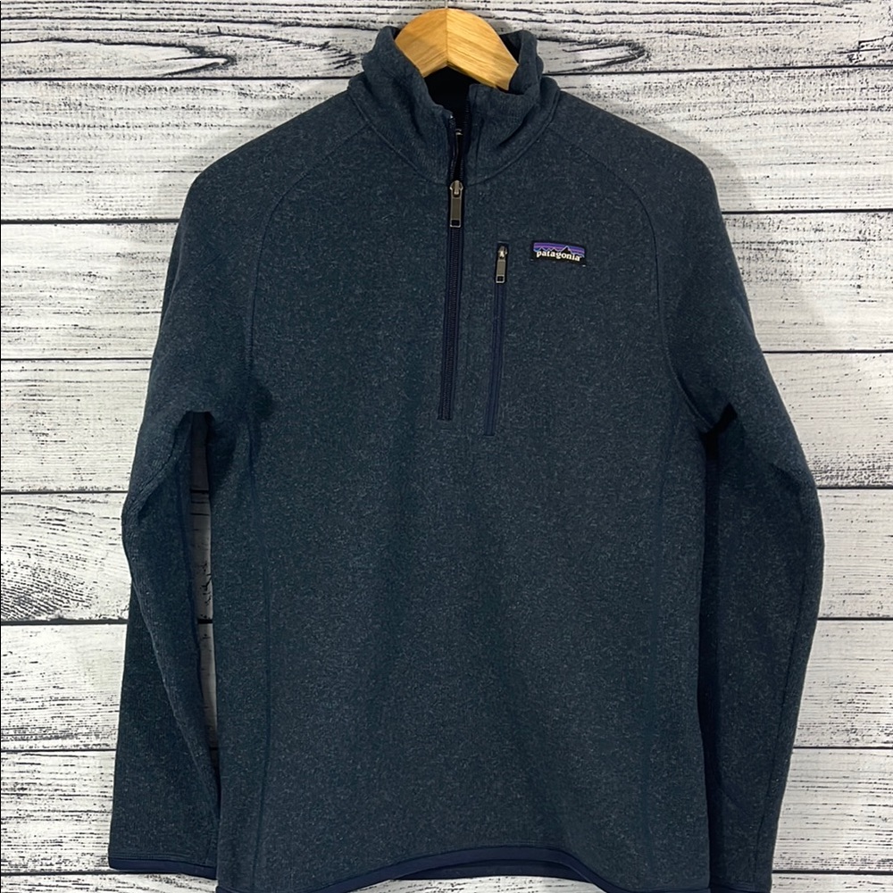PATAGONIA-Navy Blue Better Sweater Quarter-Zip Fleece Pullover